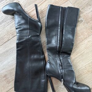 Gianvito Rossi Black Leather Heeled Boots